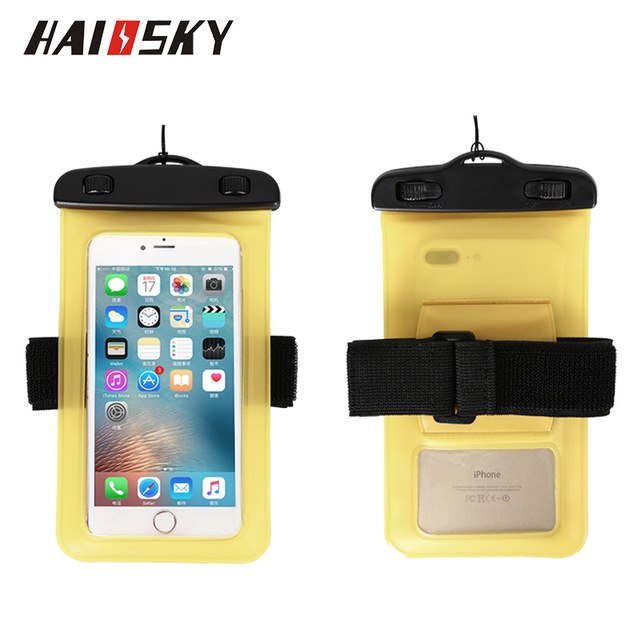 6.0 Universal Waterproof Phone Case Arm Band Bag For iPhone X XS Max 6 7 8 Plus Xiaomi mi6 Huawei Mate 20 Swim Water proof Cover