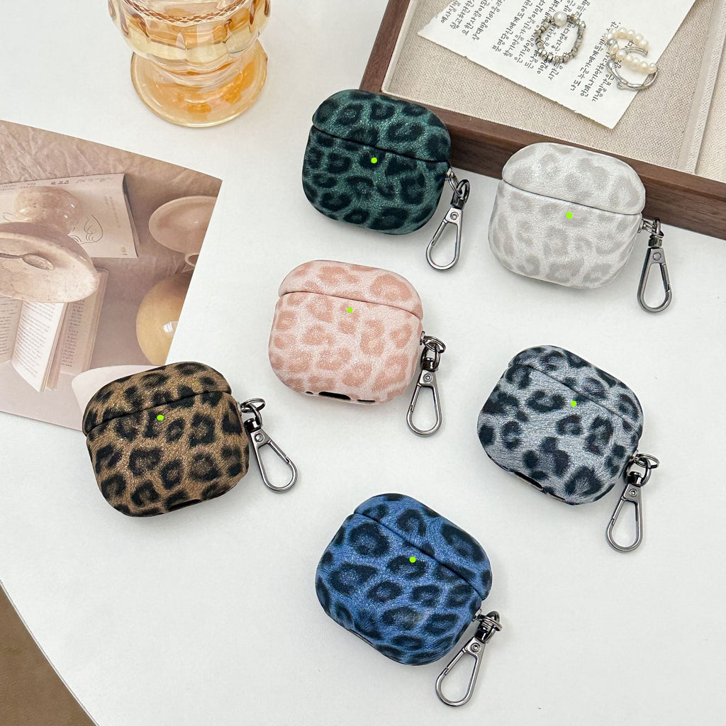 Faux Leopard Print Full Coverage Protective Case for AirPods 4, Premium Stylish Design, AirPods Case