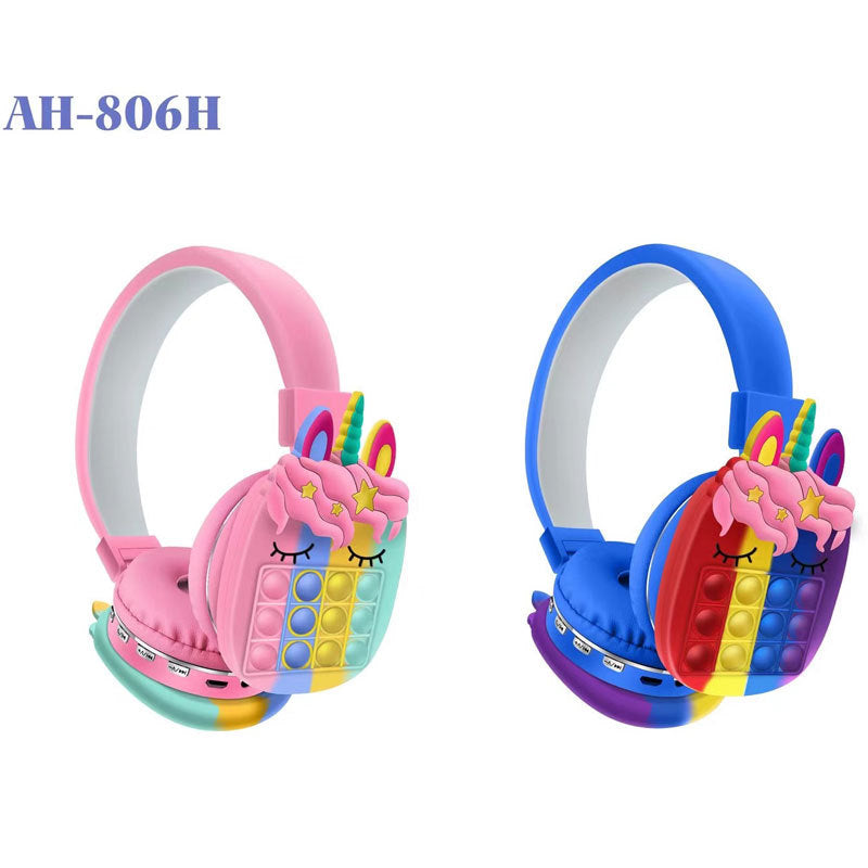 AH-806H New Children's Headphones Net Red Head-Mounted Private Model Simple Cute Stereo Long Battery Life TF