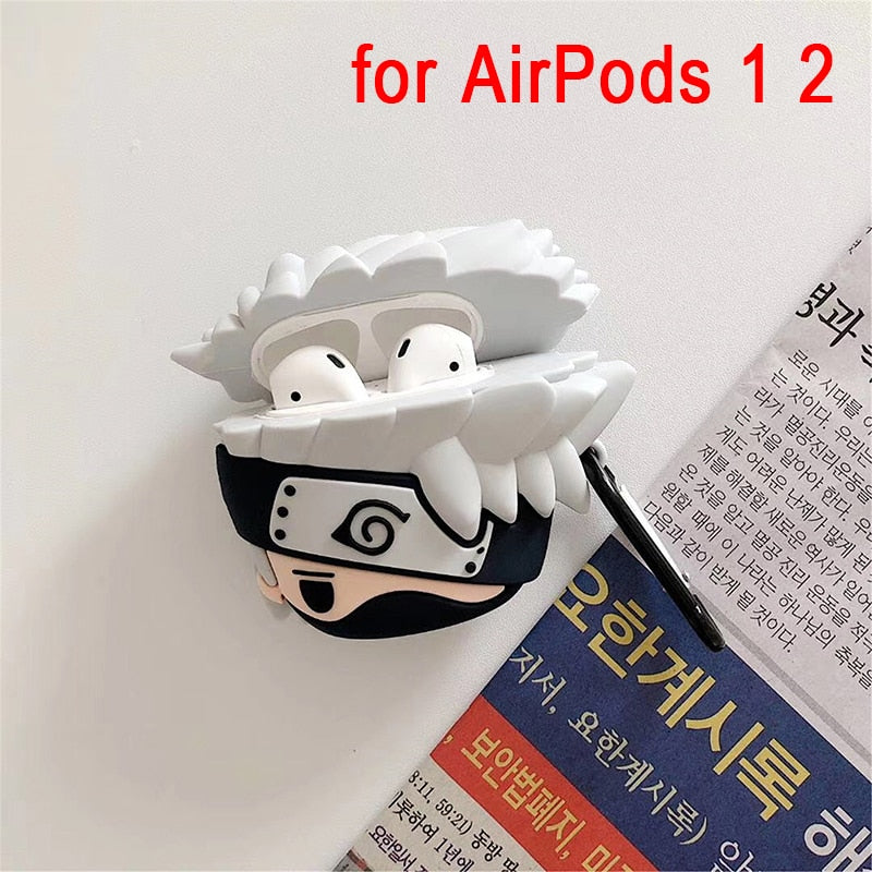 Anime Cute Q Naruto Sasuke Case For AirPods 1 2 Pro Charge Box Soft Silicone Wireless Bluetooth Earphone protective Cover Coque