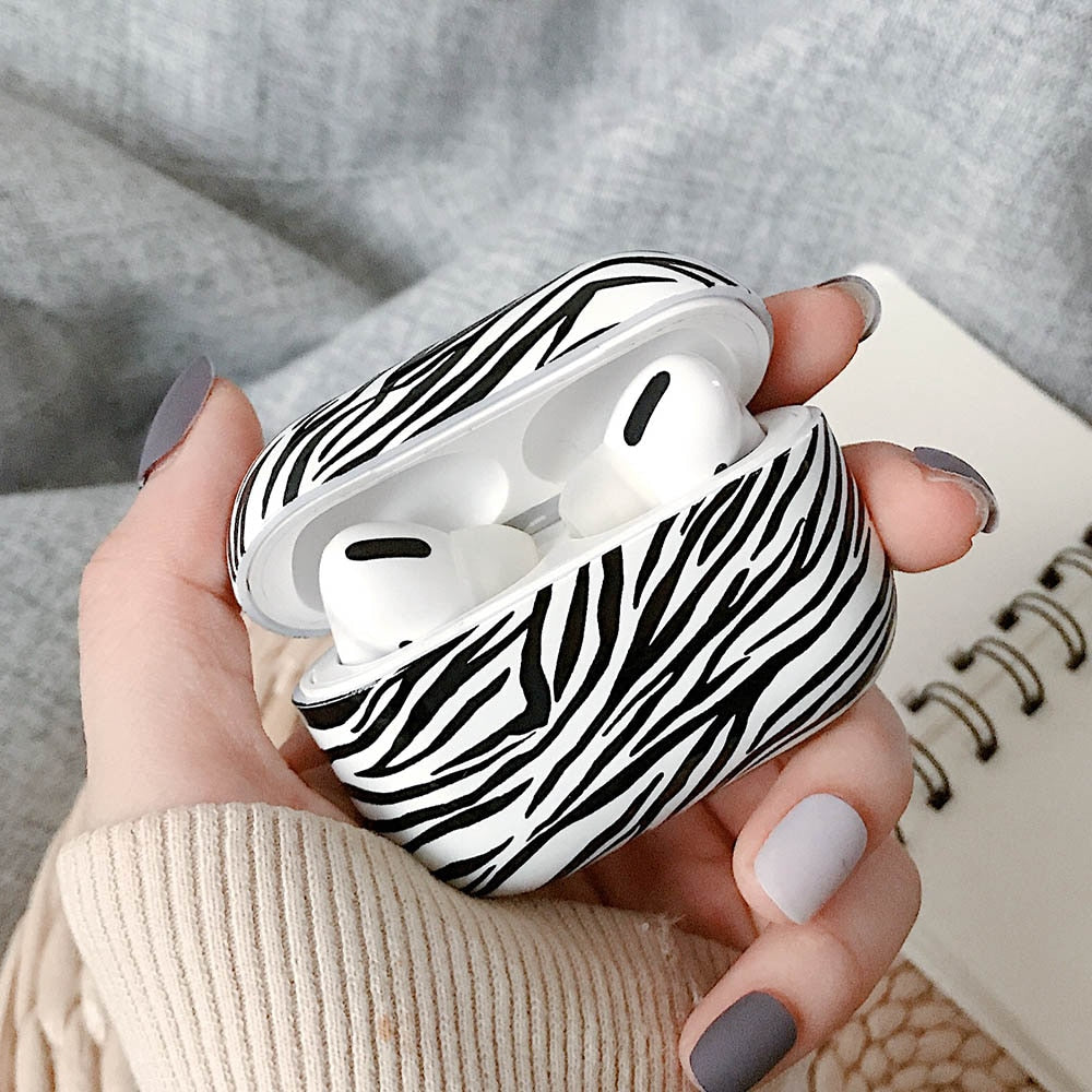 Leopard Zebra Pattern Case For AirPods Pro 2 Earphone Cases Hard Wireless Charging Box Cover for AirPod 2 3 Air Pods Smooth Case