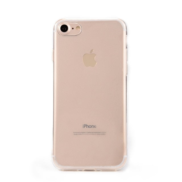 Silicon Case For iPhone 7 7Plus 6 6S 5 5S SE Case Soft TPU Cover Flower Leaves Bird
