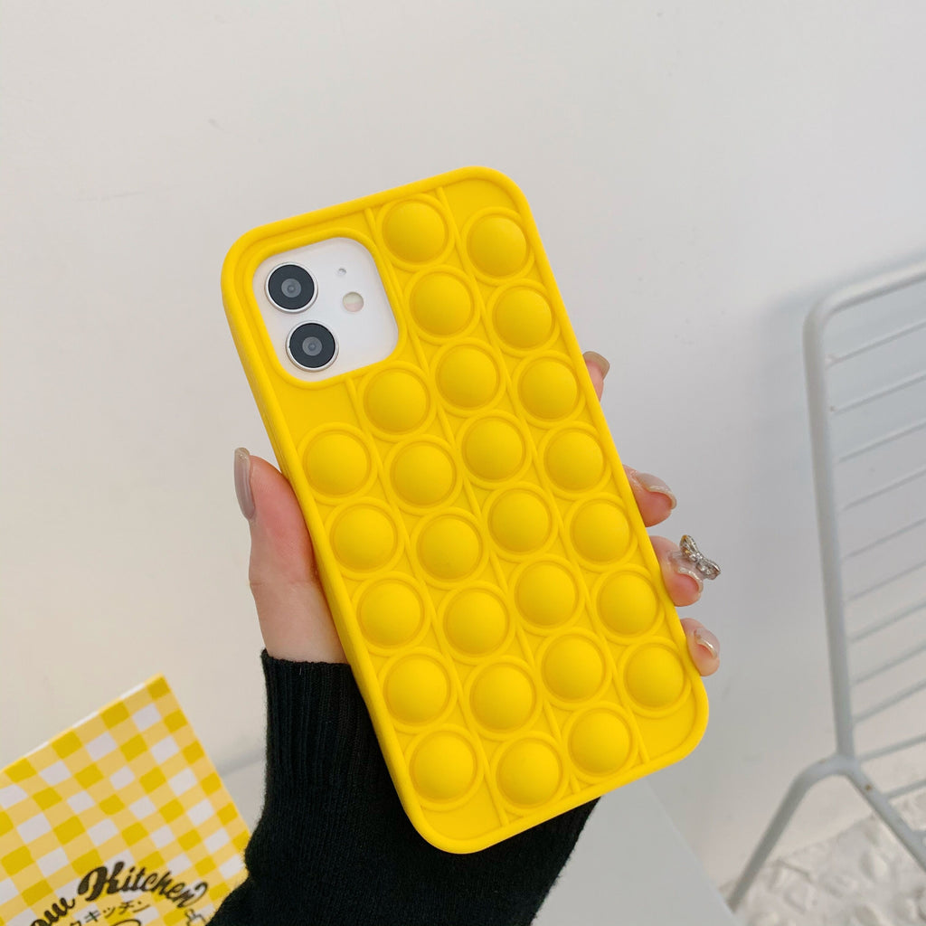 Fashion Rainbow Color shockproof Silicone Phone Case For Iphone 6 6s 7 8 Plus X XR XS 11 12 Pro Max Back Cover Reliver Stress