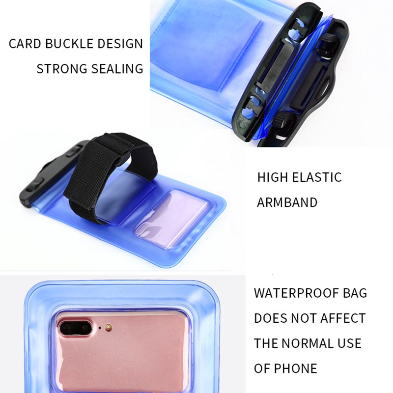 6.0 Universal Waterproof Phone Case Arm Band Bag For iPhone X XS Max 6 7 8 Plus Xiaomi mi6 Huawei Mate 20 Swim Water proof Cover