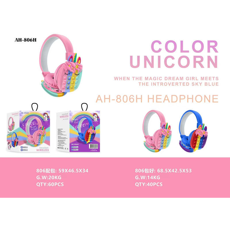 AH-806H New Children's Headphones Net Red Head-Mounted Private Model Simple Cute Stereo Long Battery Life TF