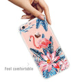 Silicon Case For iPhone 7 7Plus 6 6S 5 5S SE Case Soft TPU Cover Flower Leaves Bird