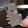 Anti shock Non slip Plain Cases For iPhone XS Max XR XS X 6 6s 7 8 Plus Hot Clear Transparent Soft TPU Phone Back Cover