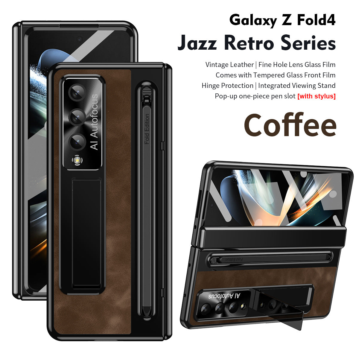 Suitable for Samsung zfold 5 phone case FOLD4 folding official pen slot case film integrated all inclusive anti fall protective case