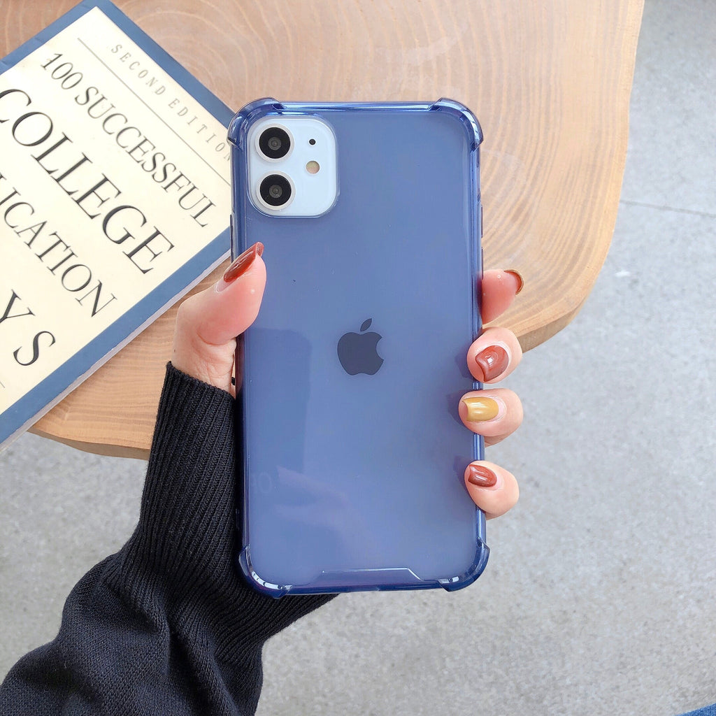 Transparent Shockproof Case for iPhone 13 12 Mini 11 Pro Max XS XR 6S 7 8 Plus Clear Anti-Knock Phone Shell Soft TPU Back Cover