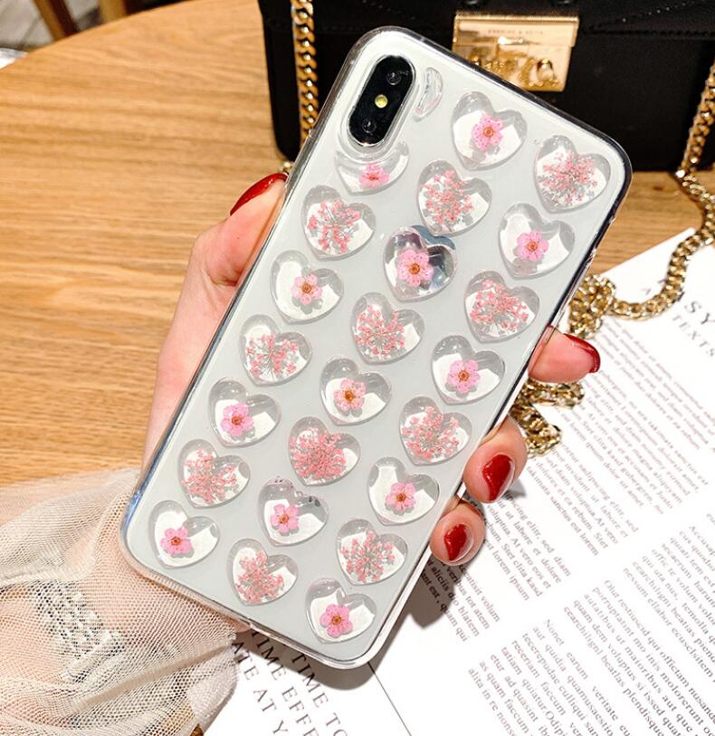 Phone Case For iPhone 6 7 Cute 3D Love Heart Glitter Bling Soft Back Cover For iPhone 6 6S Plus 7 8 X XR Xs Max Cover