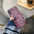 Marble Glitter Phone Case For iPhone X XS Max XR Soft TPU Cover