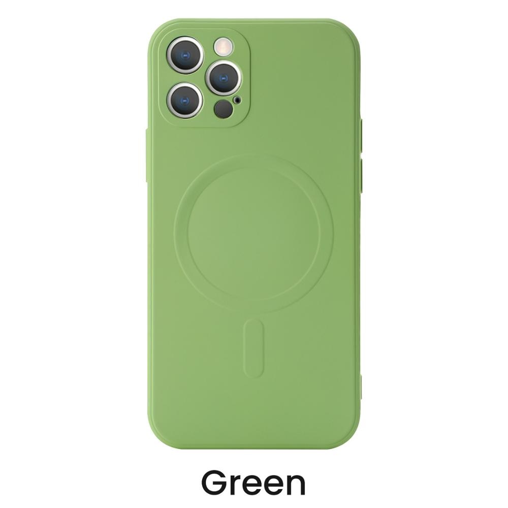 Liquid Silicone Magnetic Case for iPhone 12 Pro Max 11Pro X Xs Xr 7 8 Plus 12 Mini Wireless Charger Magsafing Magnet Back Cover