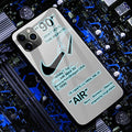 Sport Call Light Case For iPhone 12 11 Pro Max 8 7 6 6S Plus LED Case Tempered Glass Coque Flash Cover For iPhone X XS MAX XR SE