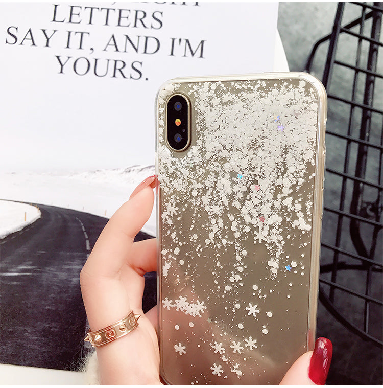 Snow Flower Soft Silicone Case For iPhone X XR Xs Max Stars Girl Cases Cover For iPhone 7 8 6 6s Plus