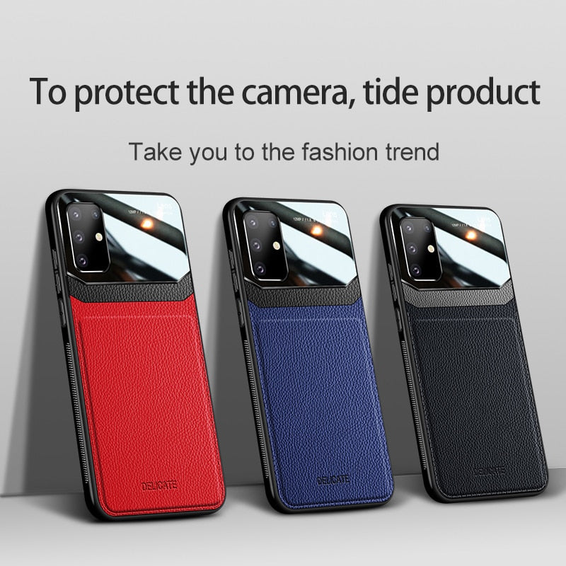Case for Samsung Galaxy 20 Ultra A51 Note 10 Plus A71 A50 M30S A70 S8 S9 S10 S20 Plus S10e PU Leather Shell Case Cover Funda