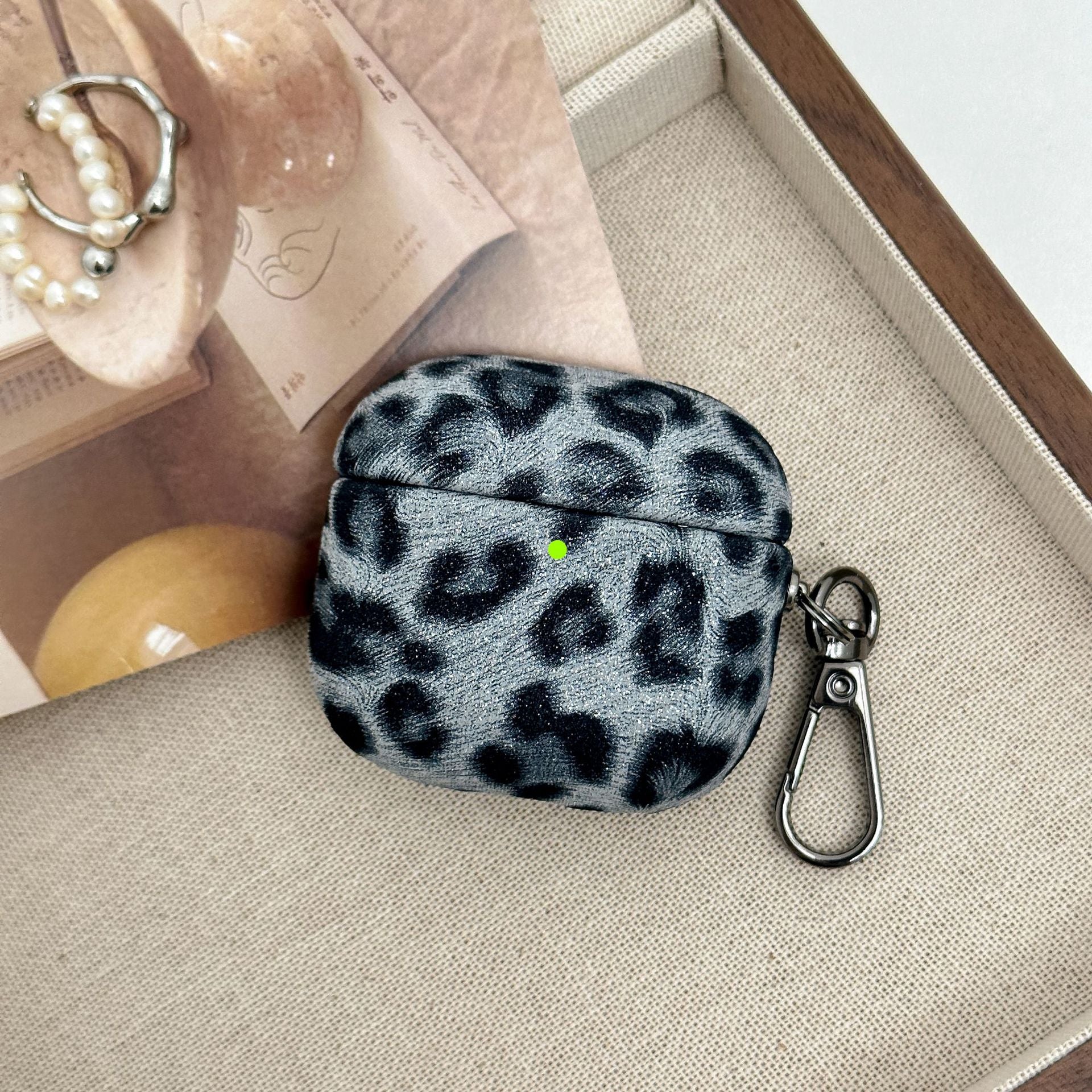 Faux Leopard Print Full Coverage Protective Case for AirPods 4, Premium Stylish Design, AirPods Case