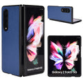 Suitable for Galaxy Z Fold 4 phone case, Samsung Fold 3 foldable phone case, leather covered flip cover protective case