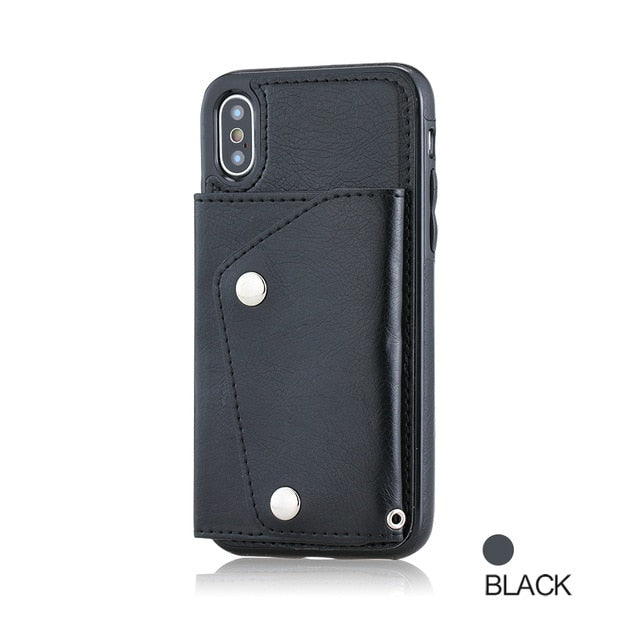 Case For iPhone XS Max XR 7 8 Plus Case Wallet Flip Cover Card Leather Phone Case Back Fundas For iPhone 6 6s Plus X 10