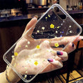 Real Flowers Dried Flowers Transparent Soft TPU Cover For Coque iPhone X 6 6S 7 8 plus Phone Case For iphone XS Max XR Cover