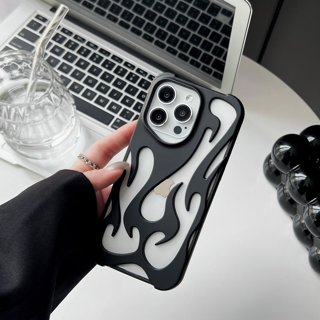 Summer heat dissipation hollow out suitable for iPhone 16 Promax phone case Apple 13 simple anti drop protective case