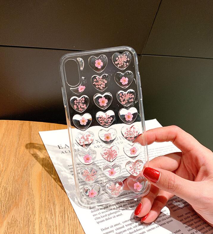 Phone Case For iPhone 6 7 Cute 3D Love Heart Glitter Bling Soft Back Cover For iPhone 6 6S Plus 7 8 X XR Xs Max Cover