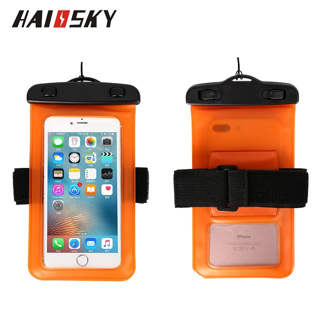 6.0 Universal Waterproof Phone Case Arm Band Bag For iPhone X XS Max 6 7 8 Plus Xiaomi mi6 Huawei Mate 20 Swim Water proof Cover