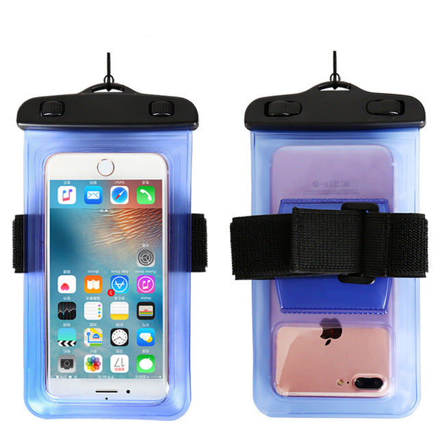 6.0 Universal Waterproof Phone Case Arm Band Bag For iPhone X XS Max 6 7 8 Plus Xiaomi mi6 Huawei Mate 20 Swim Water proof Cover