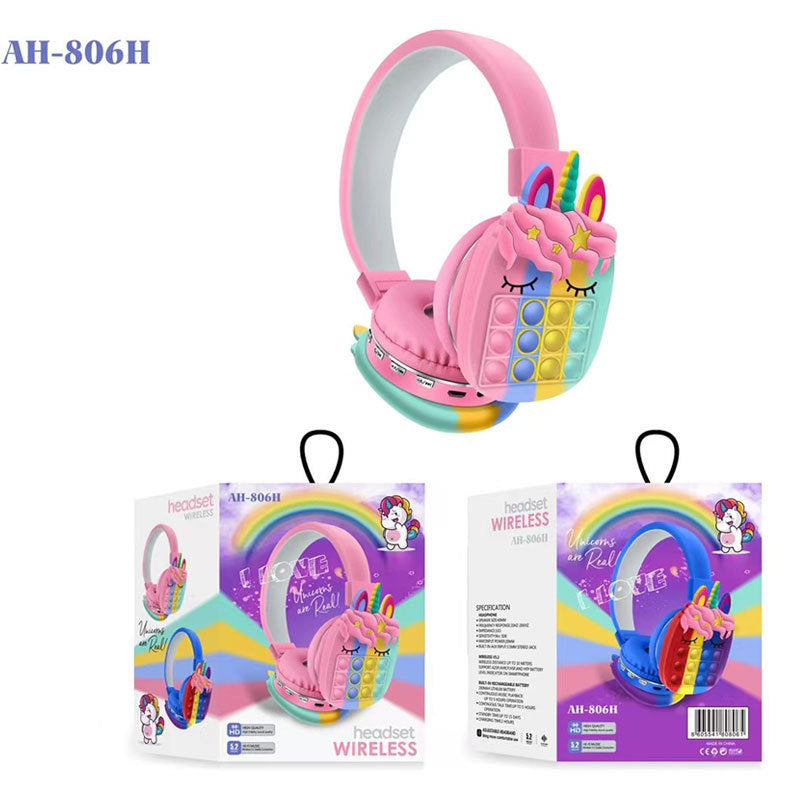 AH-806H New Children's Headphones Net Red Head-Mounted Private Model Simple Cute Stereo Long Battery Life TF