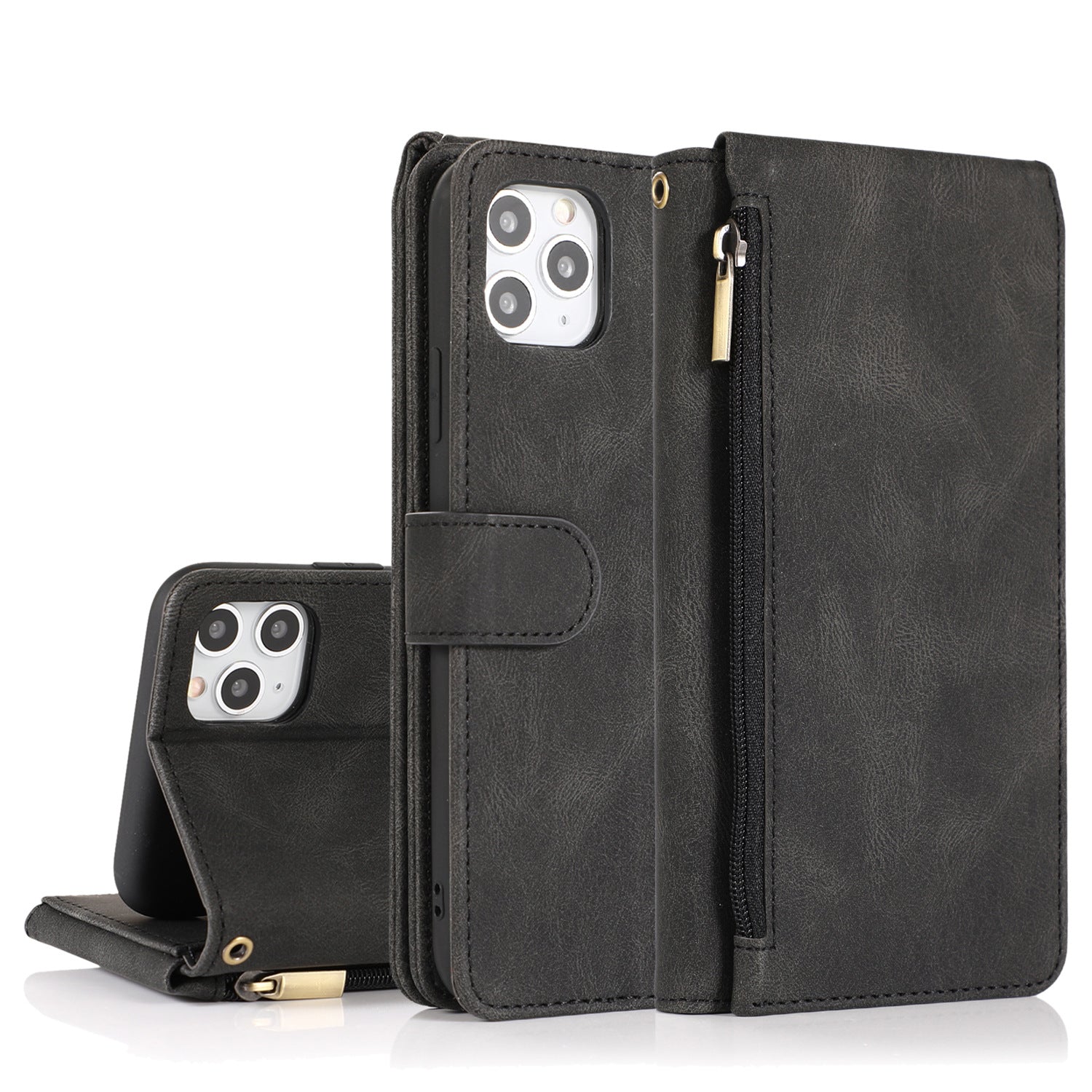 Ip12promax wallet leather case suitable for Ip11 stand phone case protective case