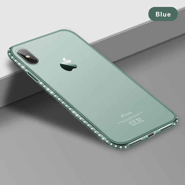 Diamond Bling Transparent Phone Case Cover for iPhone 6 6S 8 7 Plus Soft TPU Clear Cover For iPhone X XR XS Max 5 5s SE