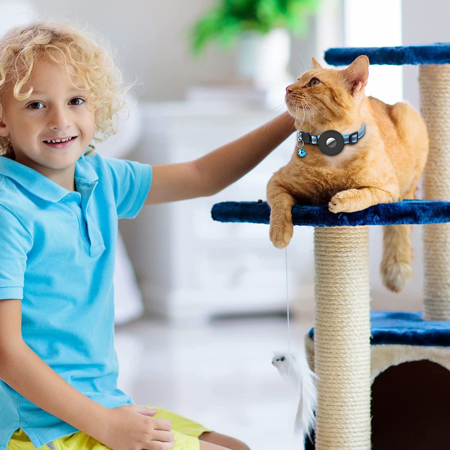 Airtag Cat Collar Airtag Pet Collar With Bell Airtag Reflective Collar