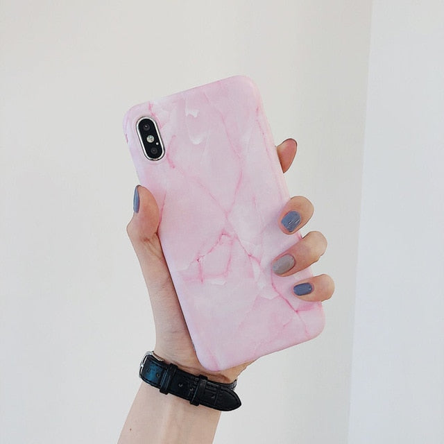 Luxury Marble Case For iPhone 7 Case Soft Silicone Back Cover For iPhone 6 6S 7 Plus 8 Plus Coque iPhone X XR XS Max Case Cover