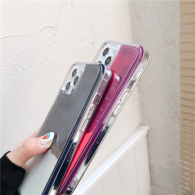Luminous Phone Case For iPhone 12 11 12 Pro Max XR XS Max X 7 8 Plus 12 Mini 12Pro 12 11 Glitter Neon Sand Back Cover