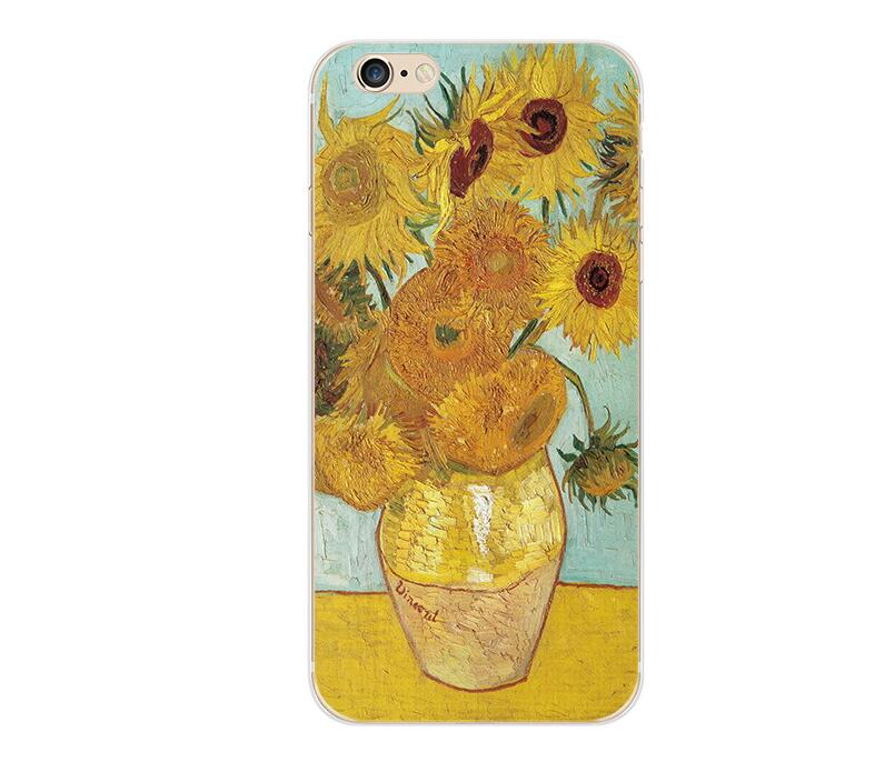UV Print  Phone Case for iPhone 6s 6 Plus Case Emboss Artistic Van Gogh Starry Night Soft for iPhone X iPhone 8 7 Plus 5s Case