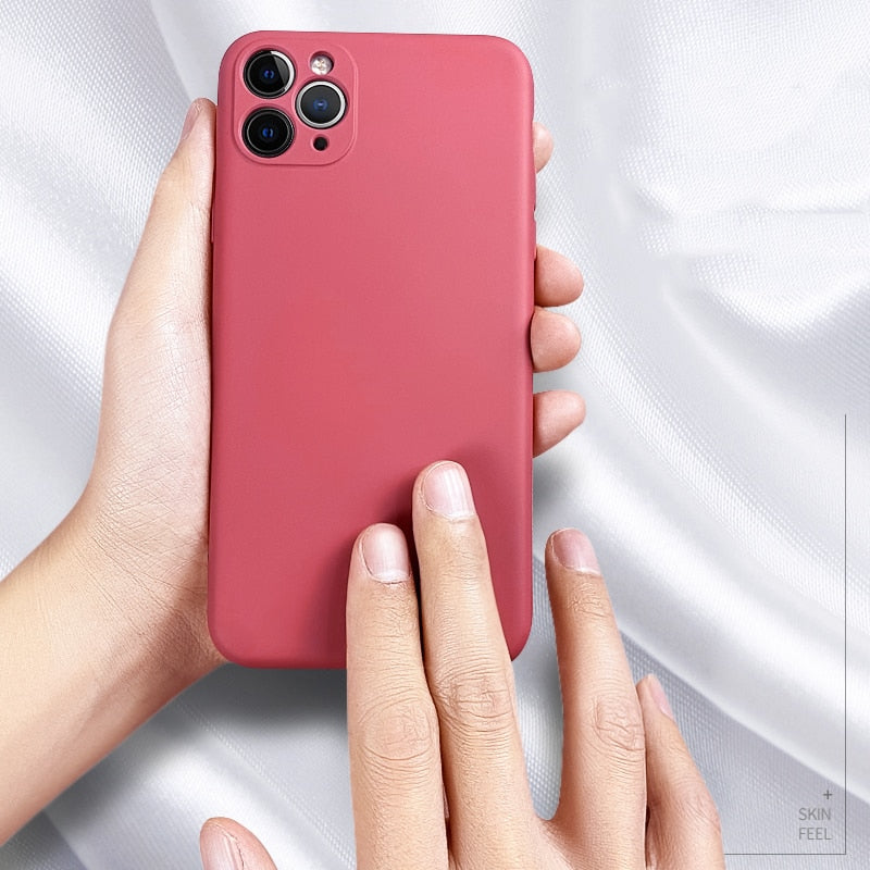 Liquid Silicone Case For iPhone 11 Pro Max Case Full protector Camera Case For iPhone