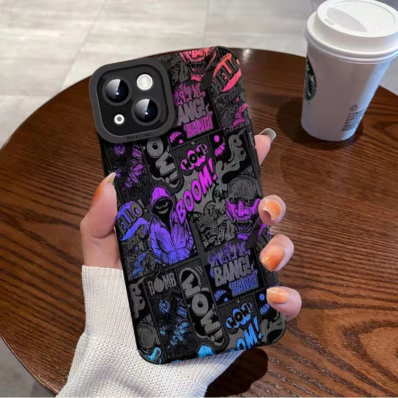 Trendy brand suitable for iPhone 13/14 Promax Apple 12/11 cartoon phone case XR all inclusive XS soft 7p