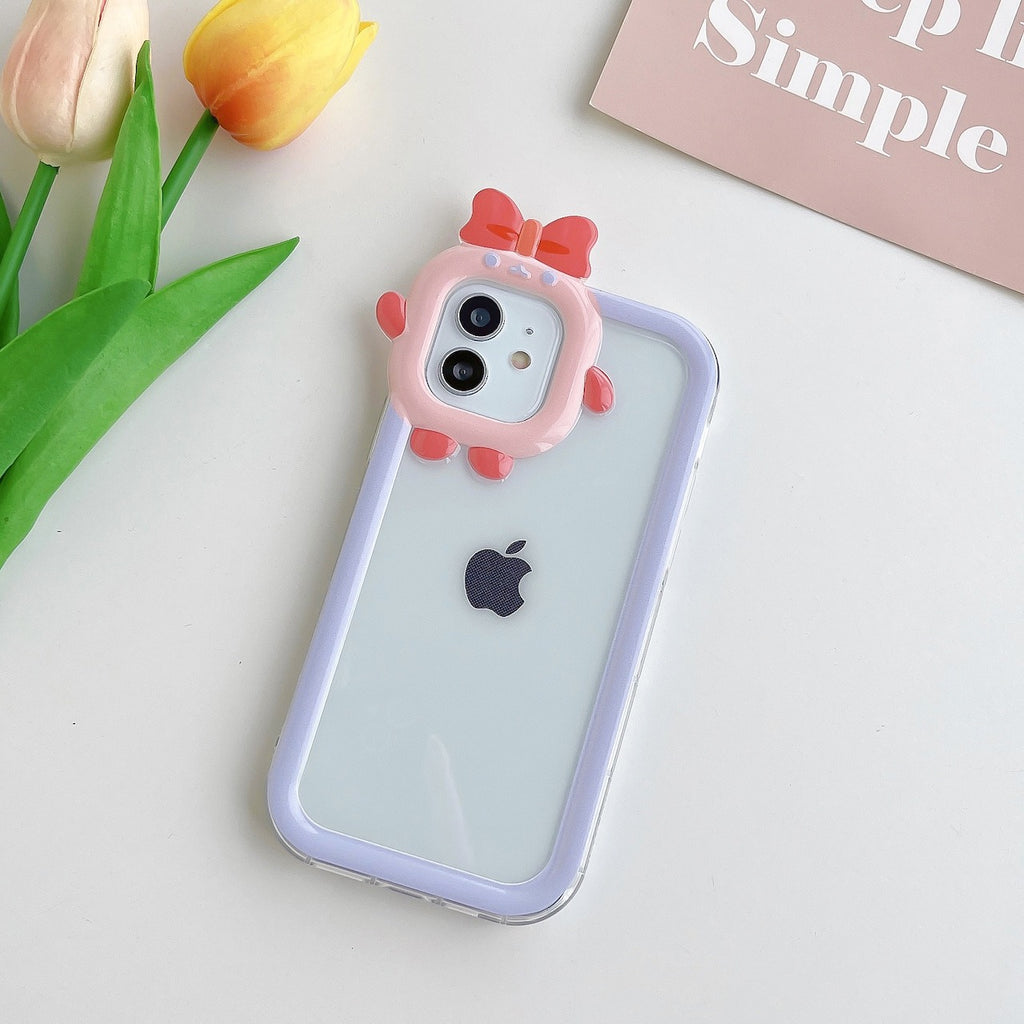 Multi Color Small Monster Lens For Apple iPhone 14maxe Phone Case Angel Eye 12pro Transparent TPU13/XR Soft Cover