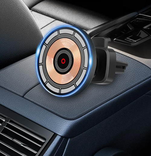 15W Magnetic Fast Car Charger Wireless Phone Stand Magnetic Mount Holder Qi Car Wireless Charger