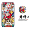 Tempered Glass Back Cover Case For iPhone