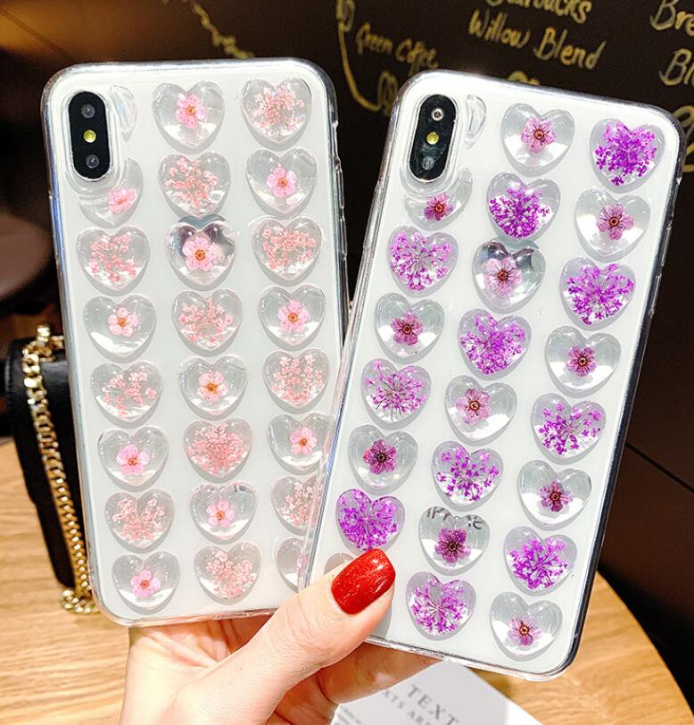 Phone Case For iPhone 6 7 Cute 3D Love Heart Glitter Bling Soft Back Cover For iPhone 6 6S Plus 7 8 X XR Xs Max Cover
