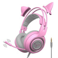 Wired Headphones Gaming Headset 3.5mm Stereo Surround Sound USB 7.1 Led Light Earphones With Microphone For PS4 Game G951 Pink