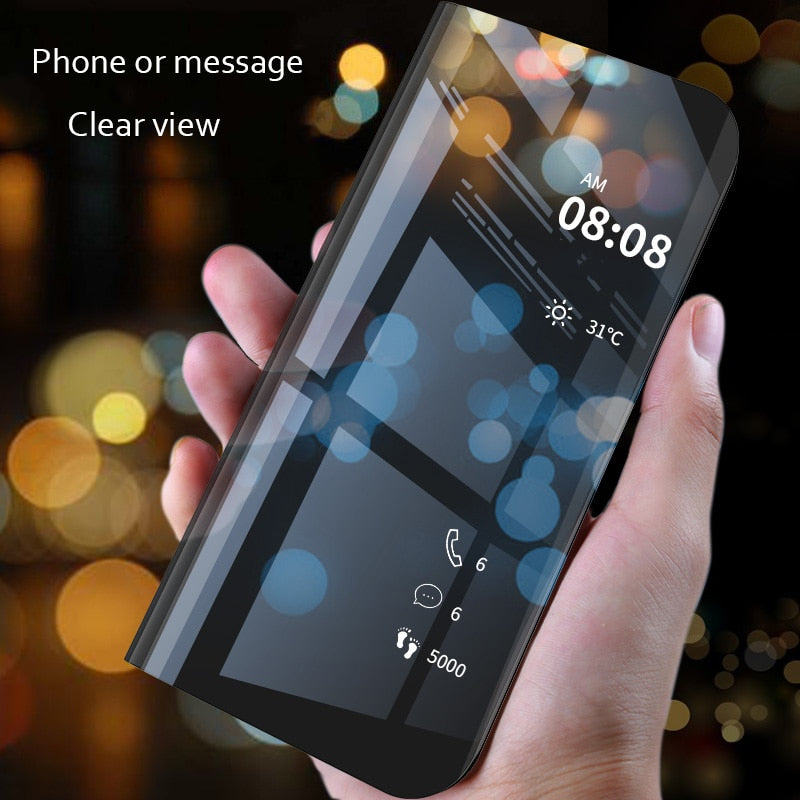 Mirror Flip Case For Huawei P Smart P20 P10 Mate