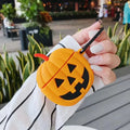 Halloween Cartoon Case For airpods 1 2 Cover Wireless Bluetooh ear phone airpod Case Carabiner Soft Silicone earphone Cover