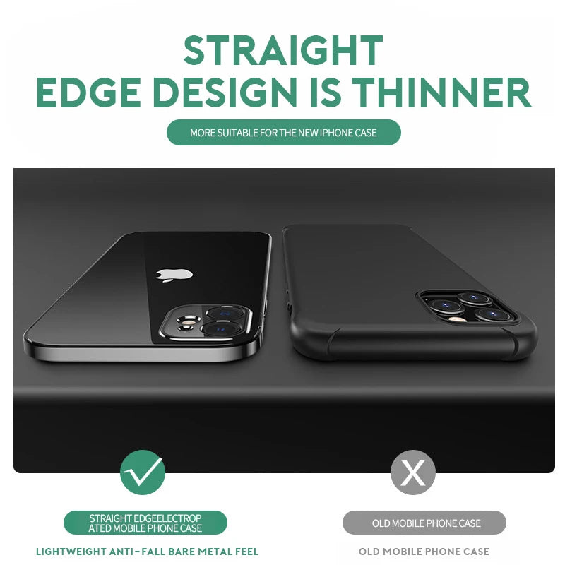 New Square Plating Soft Case For iPhone 11 Pro 11Pro Max Clear Cover For iphone 11 PROMAX Transparent Phone Case TPU Back Cover