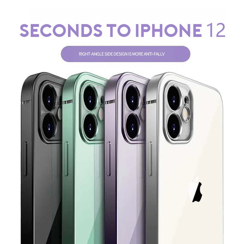 New Square Plating Soft Case For iPhone 11 Pro 11Pro Max Clear Cover For iphone 11 PROMAX Transparent Phone Case TPU Back Cover